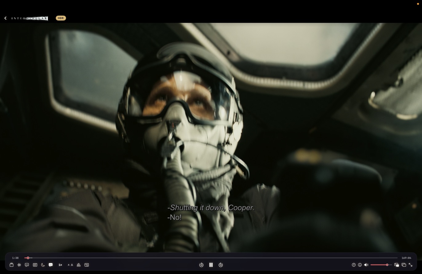 Sipario — macOS · Player · HDR