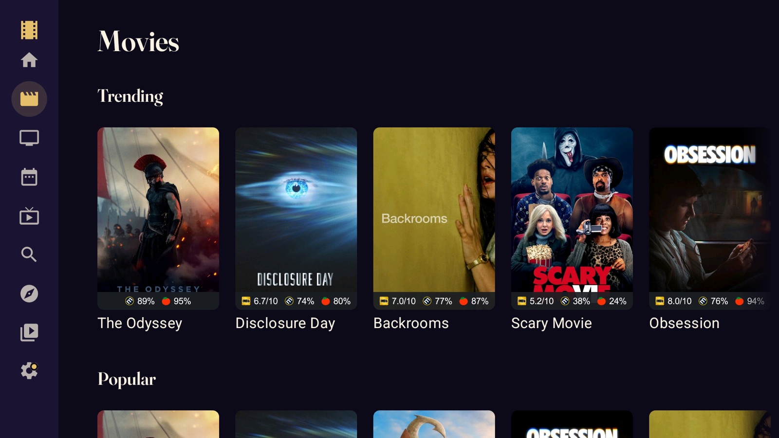 Sipario — Android TV · Movies